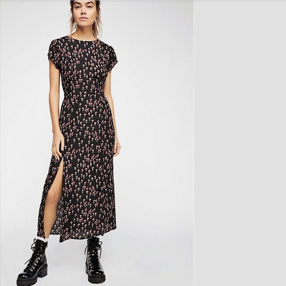 Free People Corrie Printed Midi Dress
